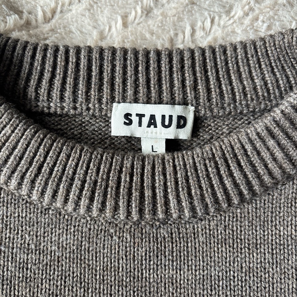 STAUD Brown Sheep Giada Serrano Graphic Wool Sweater L - Picture 3 of 4
